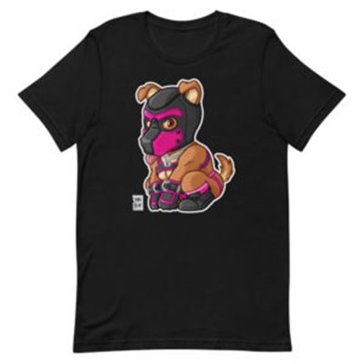 Playful Puppy - Pink Mask - Short-Sleeve Unisex T-Shirt
