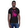Playful Puppy - Pink Lineart - Short-Sleeve Unisex T-Shirt