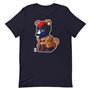 Playful Puppy - Blue Red Mask - Short-Sleeve Unisex T-Shirt