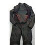The ultimate leather biker suit with piping