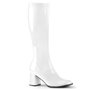 GoGo Stretch Boots White 3" Heel