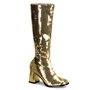 Spectacul Sequin Knee Boot Gold 3" Heel