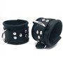 Leather handcuff - Black/Black