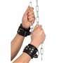 Leather handcuff - Black/Black
